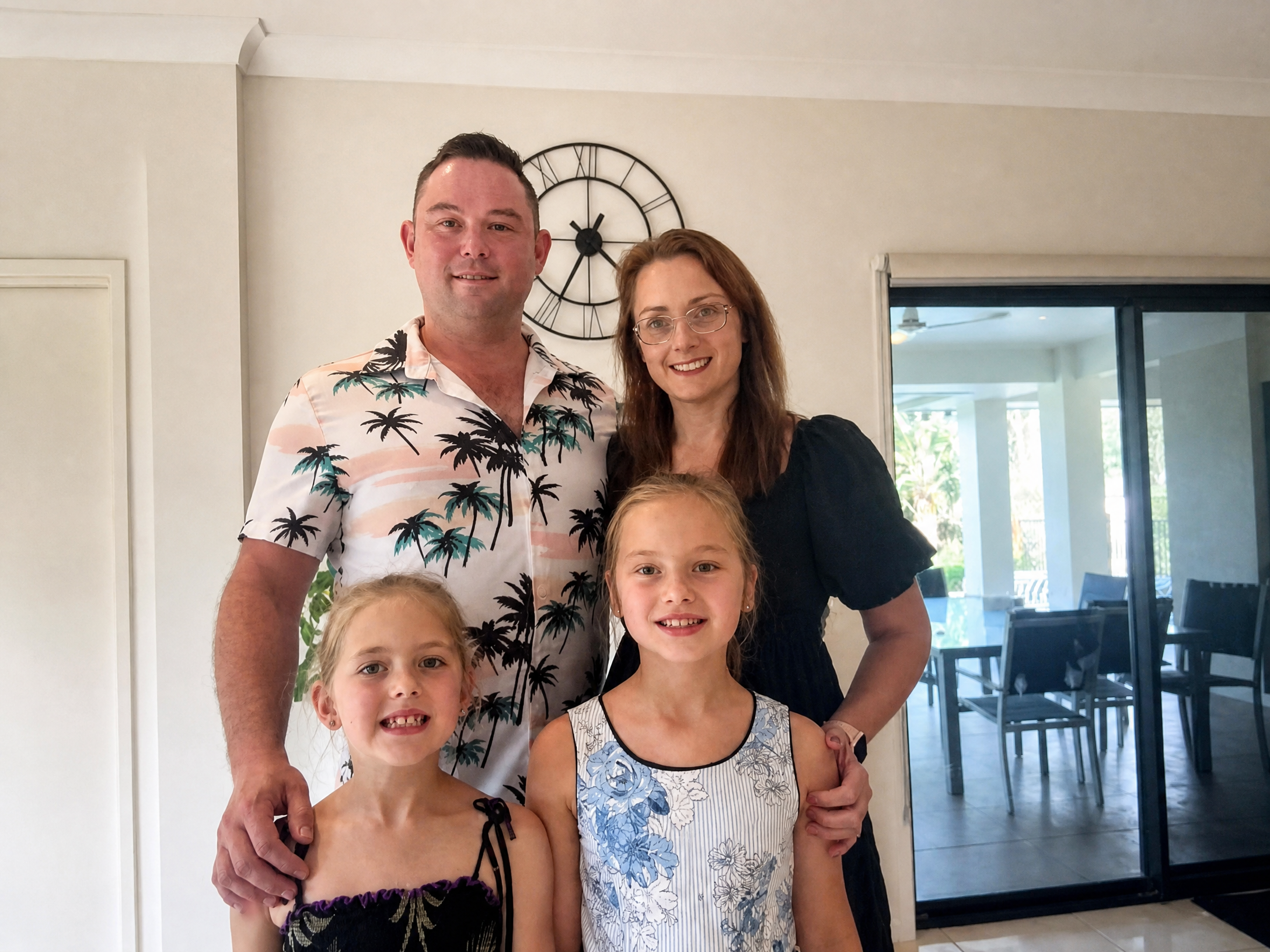 Dr Michael Charlton with his family